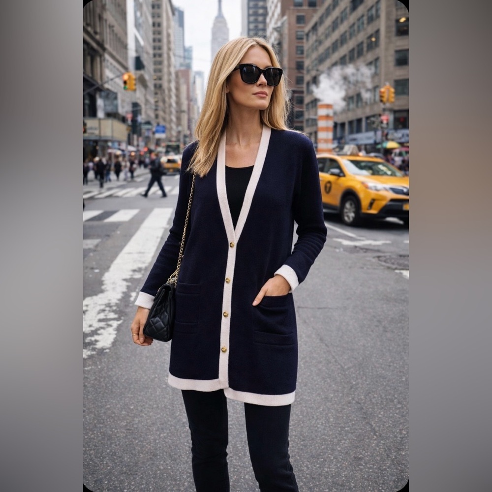 Vintage Tory Burch Sabrina Cardigan 💯 Merino Wool